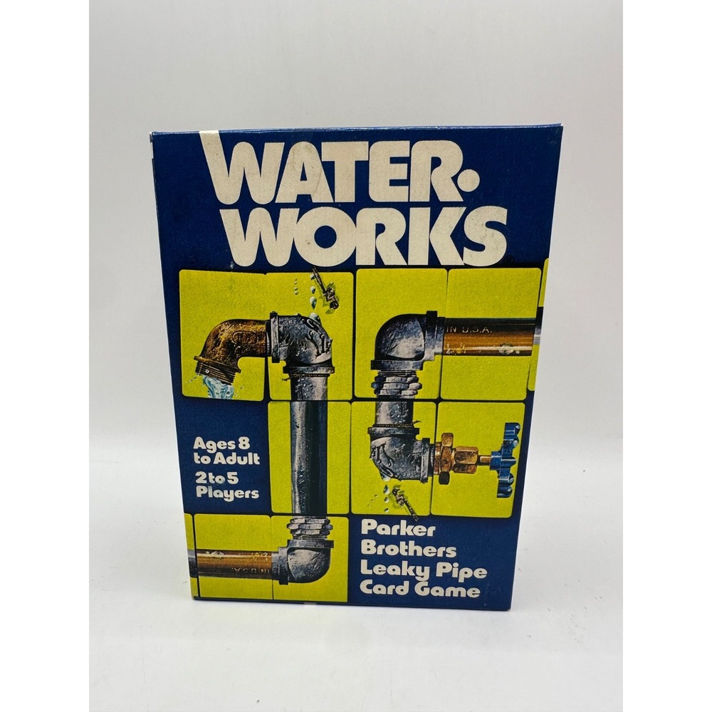Vintage Waterworks Parker Brothers Leaky Pipe Card Game COMPLETE with Wrenches